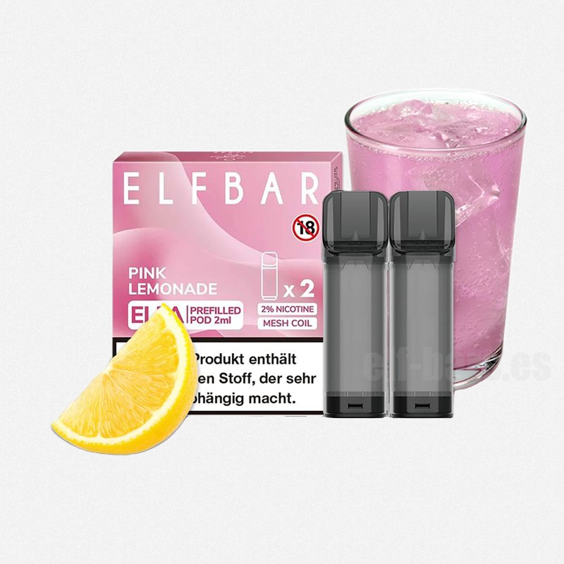 ELF BAR ELFA Prefilled Pod 600 bocanadas Pink Lemonade - Elfbar 600 ...