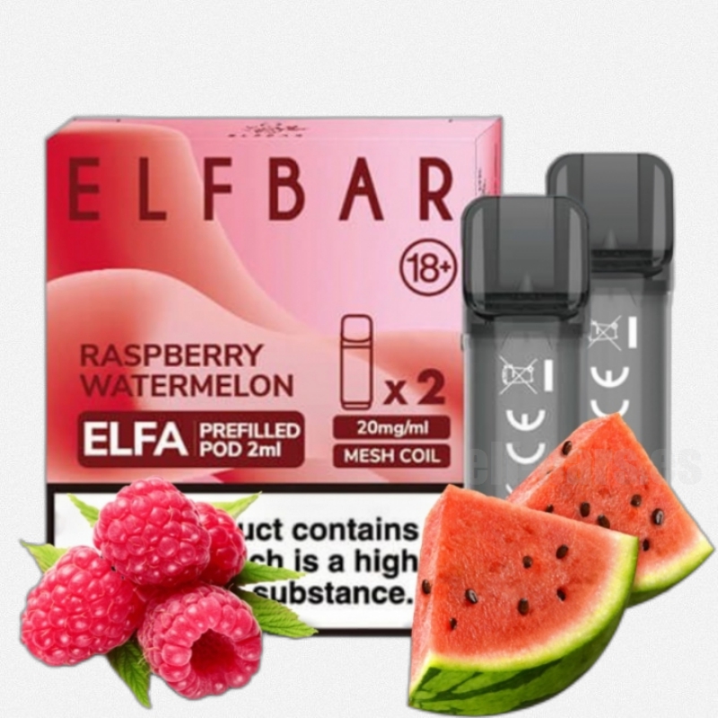 ELF BAR ELFA Prefilled Pod 600 bocanadas Raspberry Watermelon - Elfbar ...